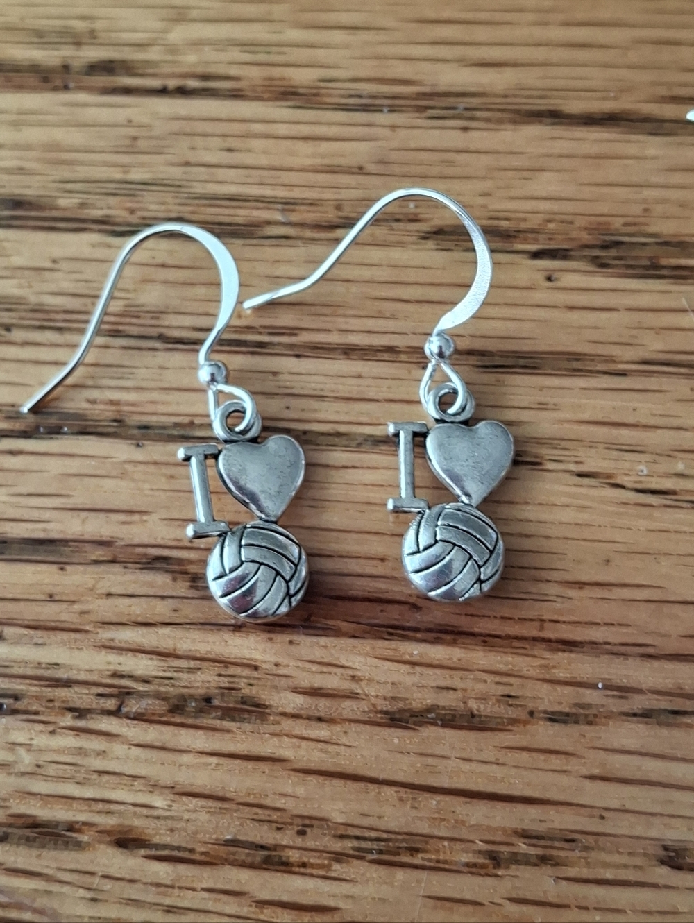 NWT "I Love Basketball" Tibetan Silver Dangle Earrings